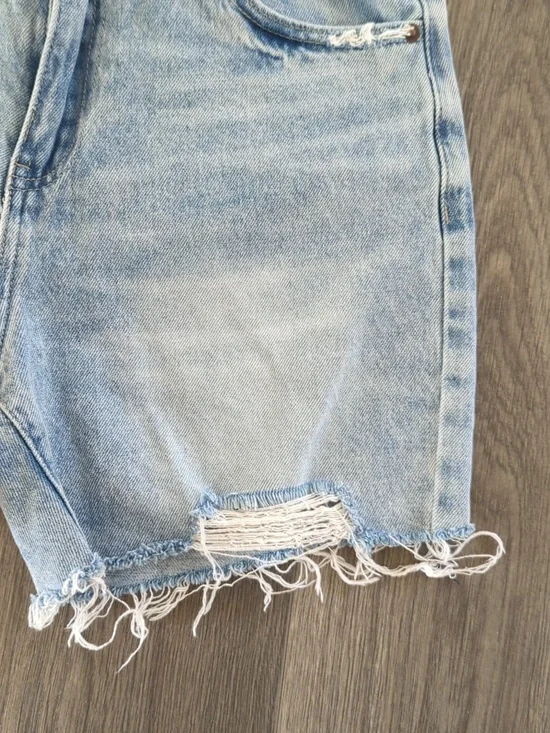 Twelve By Ontwelfth Women's Blue Denim Shorts Size 27 - Picture 3 of 7